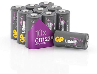 Lithiumbatterijen CR123A 3V - 10 stuks voor Smart Home en Outdoor
