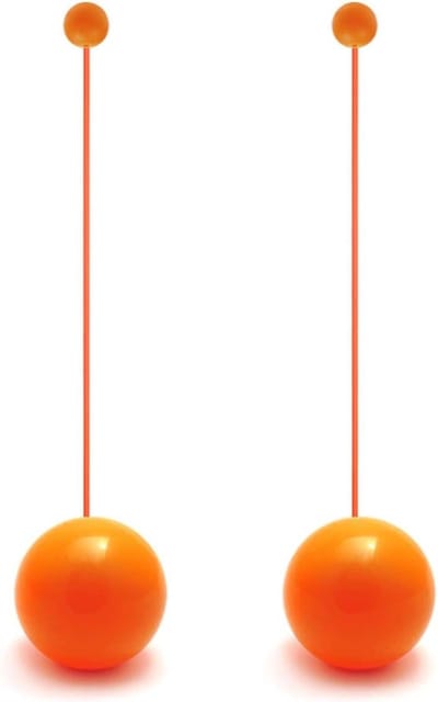 Jongleer Set - Contact Poi - Behendigheid Oefenen - Professionele Kwaliteit - 80 mm - Oranje UV