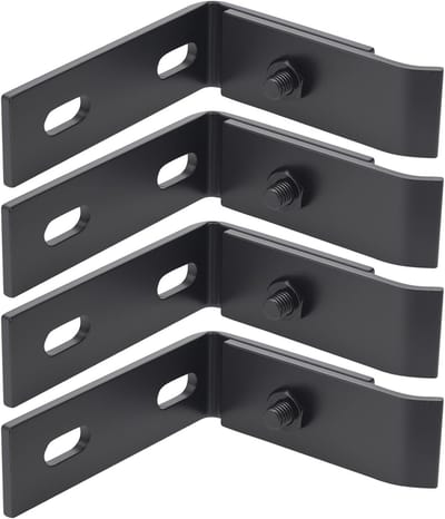 Hoekverbindingen voor Dubbele Draadhekken - 4 Stuks, Wandbevestigingen voor Gaaspanelen, Tuinaccessoires en Beveiligingselementen