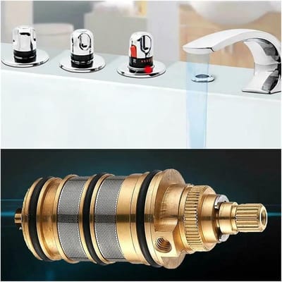 Thermostaatkraan Cartridge - Kraan Reparatie - Water Temperatuur Regelen - Keramische Schijf - 35/40 mm - Zilver