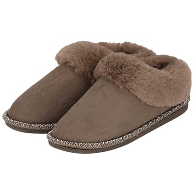 Instap pantoffel - Teddy - Dames - Taupe / 39/40