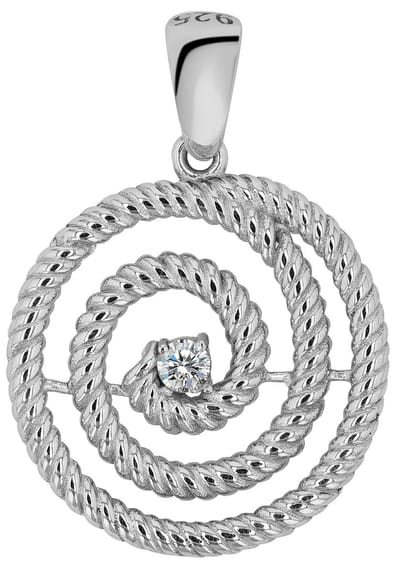 AKZENT Akzent dames hanger "Akosua" van 925 Sterlingzilver, gerhodineerd, duurzaam
