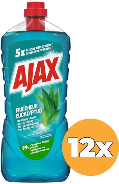 12x Ajax Allesreiniger Eucalyptus (12 x 1250 ml)