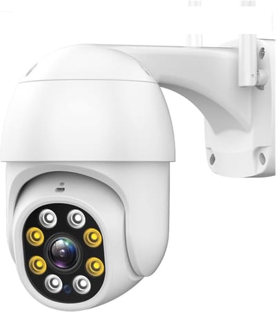 Beveiligingscamera Buiten - IP Camera PTZ - Huis Beveiligen - AI Bewegingsdetectie - 10 x 10 x 10 mm - Wit