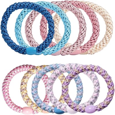 Zachte haar elastiekjes voor vlechten, 10 stuks, haaraccessoires, ideaal als cadeau voor Kerstmis, Valentijnsdag en verjaardagen
