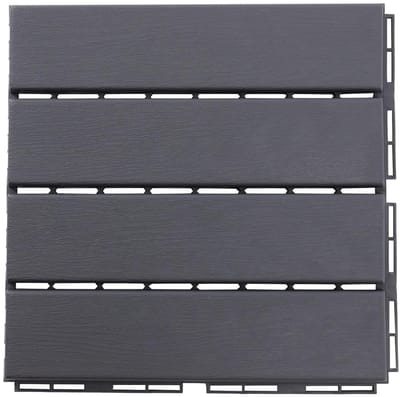 Terrastegels - Buiten vloer - Tuin decoreren - Eenvoudige installatie - 30 stuks - Donkergrijs