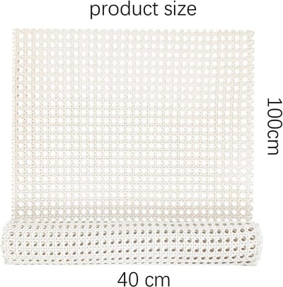 Kunststof PE Rotan Webbing Rol 40x100 cm - Gevlochten Riet Vlechtwerk voor Meubels en DIY