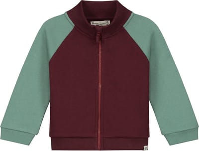 Smitten Organic Eagle Geborduurd Block Color Melange Sweat Jacket