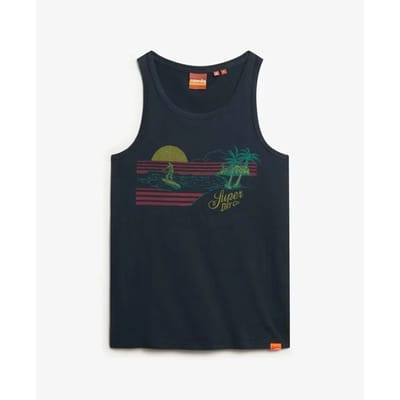 Superdry T-shirt Outdoor Stripe Vest M6010895a Eclipse Navy Mannen Maat - M