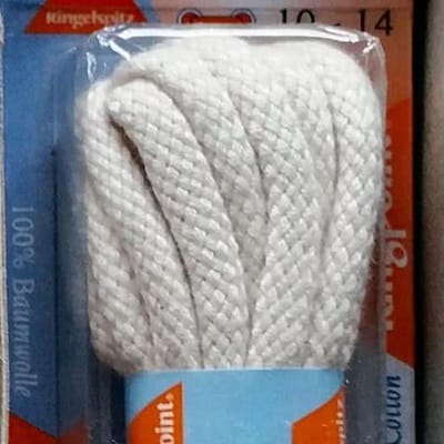 3 mm x 120cm Off white - Rond Cord 100% katoen schoenveter 64
