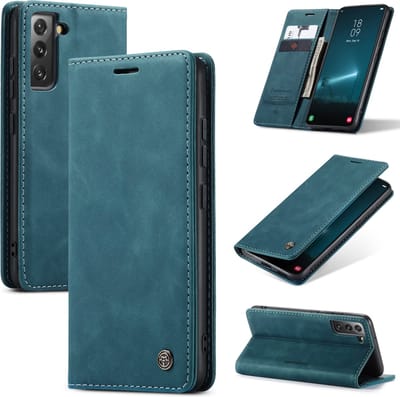 Casemania Hoesje Geschikt voor Samsung Galaxy S23 Emerald Green - Dunne Portemonnee Book Case - Slim Wallet Case met Pasjeshouder