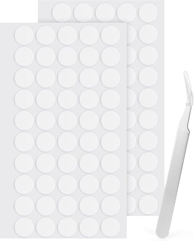 100 Stuks Heldere Dubbelzijdige Lijmplaatjes, Ronde Stickers van 15mm, Ideaal voor DIY Projecten, Waterproof en Restvrij voor Thuisdecoratie