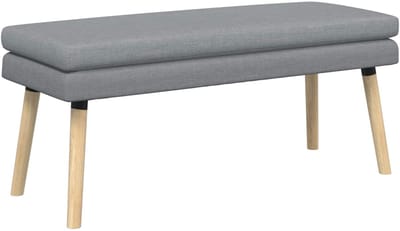 vidaXL - Dubbel-laags - bank - Lichtgrijs - 110 - x - 40 - x - 47 - cm - Stof