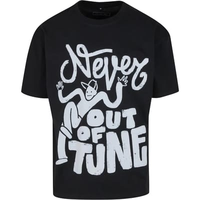 Mister Tee - Never Out Of Tune Oversize Heren Tshirt - S - Zwart