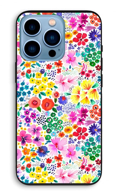 Case Company® - Hoesje geschikt voor iPhone 13 Pro hoesje - Little Flowers - Biologisch Afbreekbaar Telefoonhoesje - Bescherming alle Kanten en Schermrand