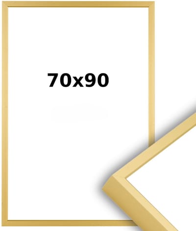 Aluminium Wissellijst 70 x 90 Mat Champagne Goud - Ontspiegeld Acrylite - Professional