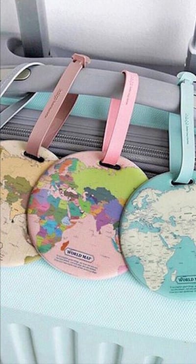 *** Label Roze Bagage Vakantie - Reizen - Koffer Lable - van Heble® ***