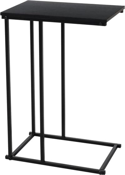 Bijzettafel met Standaard - Bloemenkruk Plantentafel - Laptop Gebruik - Robuuste Standaard - 58x40x26cm - Zwart