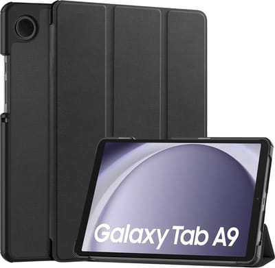 Cover geschikt voor Samsung Galaxy Tab A9 2023 - multi-positie volledige bescherming - Zwart