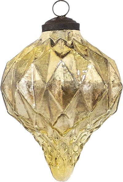 Clayre & Eef Kerstbal Overig Ø 8 cm Goudkleurig Glas Kerstballen