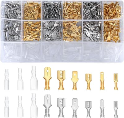 540 Stuks Elektrische Draadverbindingen, 2.8mm, 4.8mm, 6.3mm, Mannen en Vrouwen Spade Connectoren, Draadklemmen met Isolerende Mouwen voor Crimpverbindingen