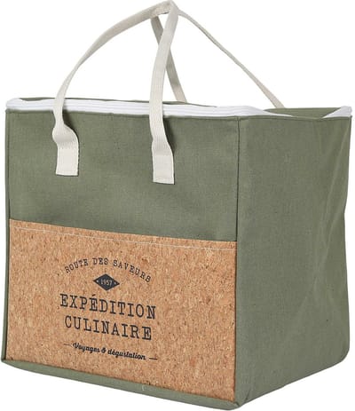 Cook Concept Koeltas Miami - voor lunch en drankjes - 8 Liter inhoud - 28 x 14 x 30 cm - Draagband - groen
