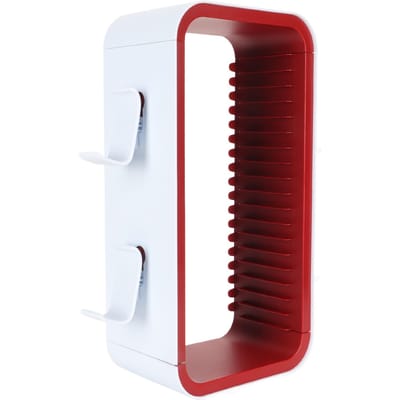 Game Disk Toren 18 Sleuven Universele Ruimtebesparend Spelschijf Opbergrek met Haken voor PS voor XBOX brown