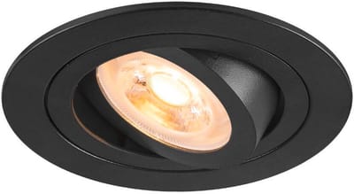 SLV LED inbouwspot GU10 50W | Rond kantelbaar | Zaagmaat 78mm diameter 93mm | Zwart | NEW TRIA® Plafondinbouwarmatuur