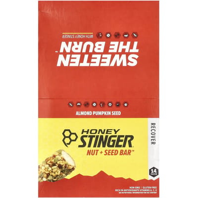 Honey Stinger, Barre Noix + Graines™, Amande Graines de Citrouille, 12 barres, 56 g (56g) chaque