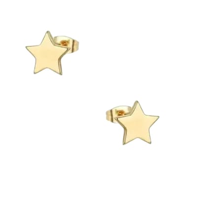 Aramat Jewels | Oorbellen | Ster oorstekers goudkleur staal – 4mm mini | | | |4mm | Staal | Kinderen, Volwassenen | Verkleurd niet