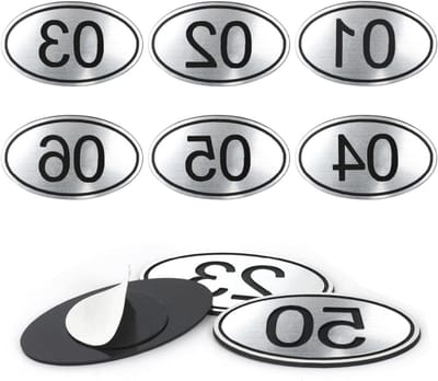 Tafel Nummers - Locker Tags - Restaurant Indeling - Elegant Gegraveerd - 50 Sets - Zilver