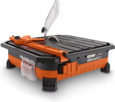 Dual Power accu tegelsnijder POWDP75100 - 20V toestel - 390x365mm tafel - Ø110mm snijschijf - zonder batterij en lader - met 1 acc.
