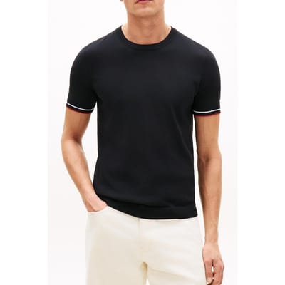 Tommy Hilfiger Dc Tech Cotton Tee Black Größe: M | Basic T-Shirts Outlet | Herren | Schwarz