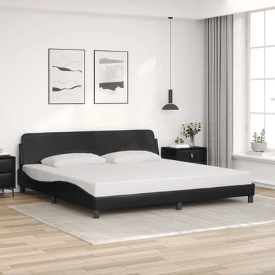 vidaXL - Bedframe - "Dover" - kunstleer - zwart - 200x200 - cm