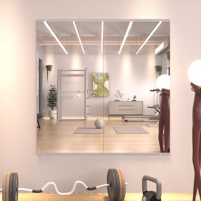 Grote Wandspiegel Set (2 Stuks) 120x60cm Frameloos voor Fitness, Yoga en Thuis