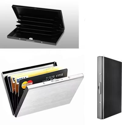 CHPN - Pasjeshouder - Creditcardhouder - Pashouder - Pasjeshoesje - Wallet - Portemonnee - Pashouder - Zilverkleurig - RFID - Creditcard Houder - Pasjeshouder - Cadeau