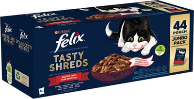 Felix - Heerlijke Reepjes Farm Selectie Multipack - Kattenvoer - 44x85g