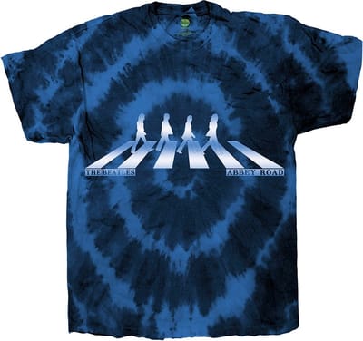 The Beatles - Abbey Road Crossing Gradient Heren T-shirt - S - Blauw