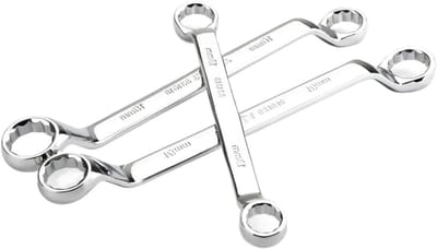 Dubbele moersleutel - Offset ringsleutel - Moeilijk bereikbaar - Warmtebehandeld gehard - 34-36 mm - Metaal