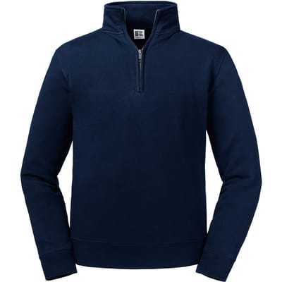Russell Heren Authentieke Kwartier Ritssweatshirt (Franse marine)
