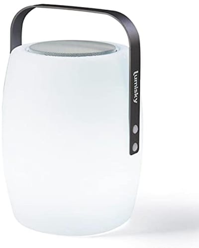 Draadloze Bluetooth Speaker Lamp met Dimbare LED en Afstandsbediening - 31 cm Hoog - Wit/Multicolor