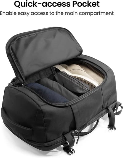 Famanu - Reisrugzak van 40 liter, TSA-vriendelijke vluchtgoedgekeurde handbagage, handbagage, waterbestendige lichtgewicht zakelijke rugzak, duurzame grote weekendtas, geschikt voor laptops van 17,3 inch