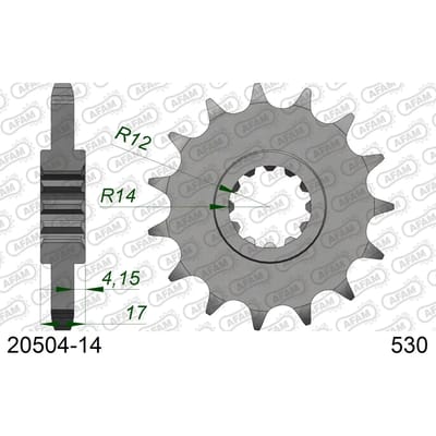 Tandwiel Afam 530 14 dents