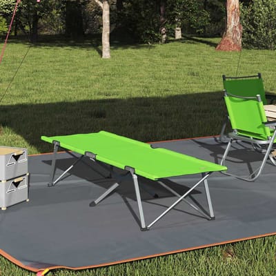 vidaXL - Opvouwbaar - Campingbed - Groen - 194 - x - 62,5 - x - 42,5 - cm