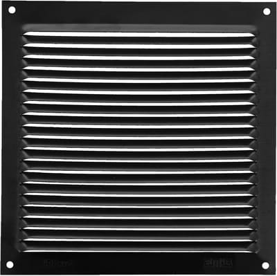 Vierkant Ventilatierooster Aluminium Zwart 170x170mm voor Keuken en Badkamer Plafond
