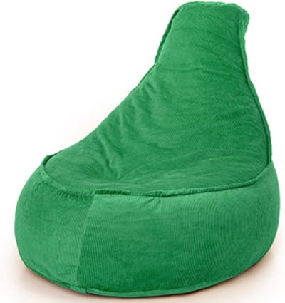 Drop & Sit Stoel Zitzak Ribstof - Zitzakfauteuil - Woonkamerzitzak - Poef – Groen – 320 Liter – Voor Binnen