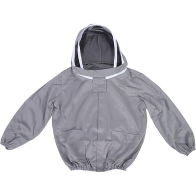 Veste de protection pour apiculteur, combinaison d'apiculture, blouse avec double fermeture éclair, accessoire d'apiculteur, gris grise