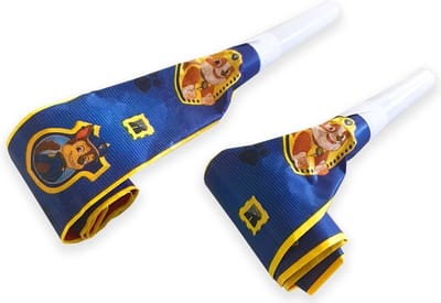 Paw Patrol roltongen - 16x st - 30 cm - feesttoeters - kinderfeestje/kinderpartijtje - thema feest toeters