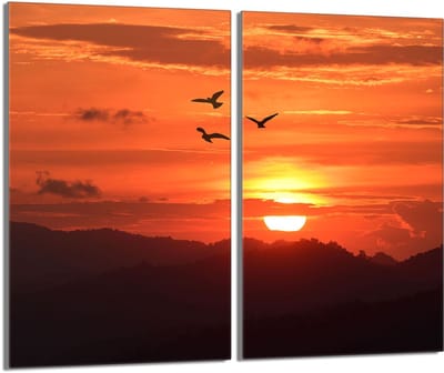 TMK ArtDeko - Snijplank - 30x52 cm - Zon Motief - Glas