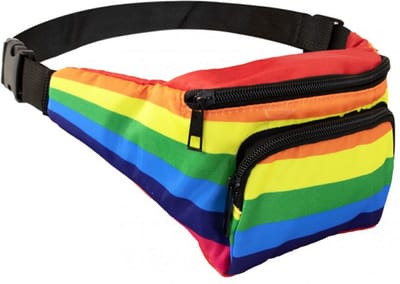 Heuptas - Fanny pack - Money belt - Heuptasje dames - Festival tasje - Regenboog - Polyester - multicolor
